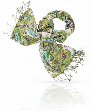 Палантин Женский S40-LOTUS.GARDEN/GREEN